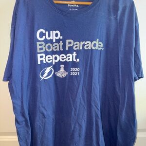 Tampa Bay Lightening Stanley Cup Champions Fanatics Graphic T-Shirt 20-21 3XL